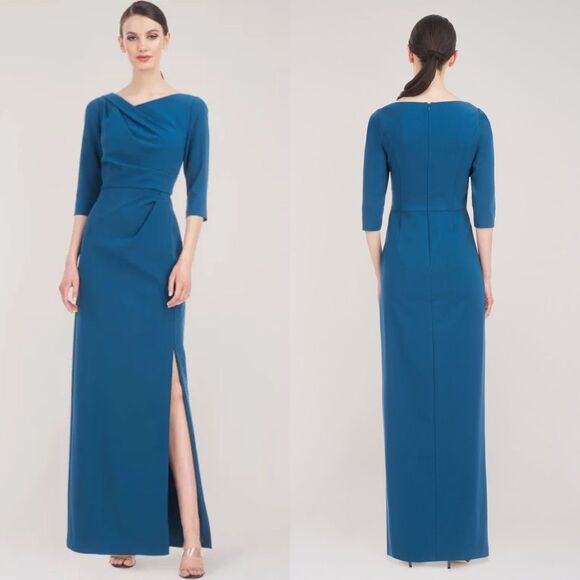 NWT KAY UNGER MARGERITE COLUMN GOWN SIZE 4 $318 - Picture 1 of 8